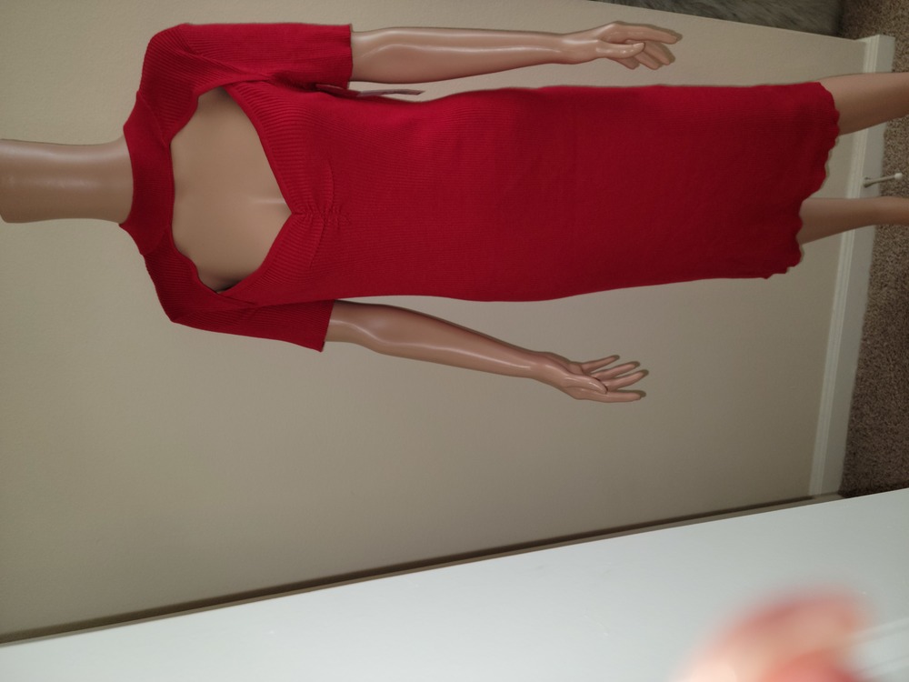 NWOT! NO BONARDIES RED SWEATER DRESS